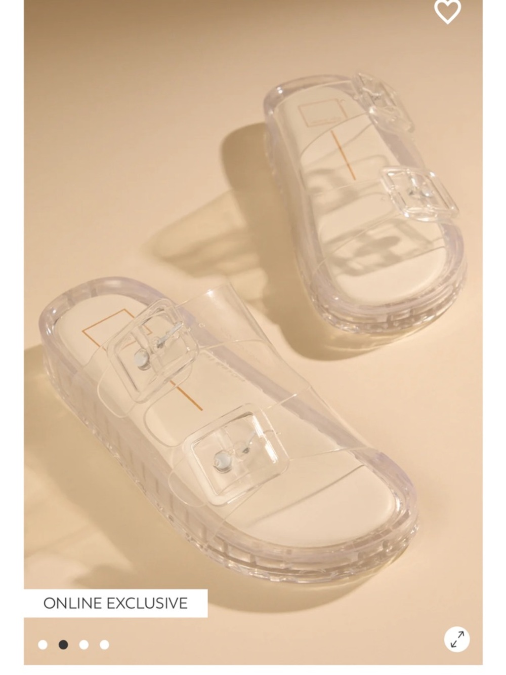 Dolce Vita Clear Jelly Slide Sandals — White Insole - Picture 5 of 5